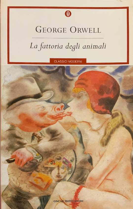 Copertina del racconto breve “La fattoria degli animali” di George Orwell del 1945